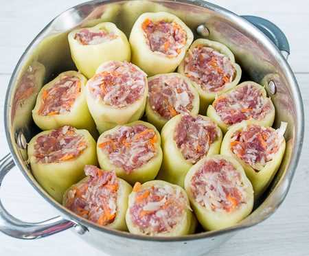 как варить перцы фаршированные