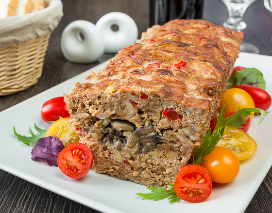 Мясная буханка с грибами на Вкусном Блоге