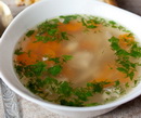 Легкий куриный суп с вермишелью