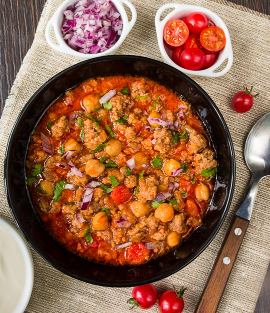Чили из свинины с нутом на Вкусном Блоге