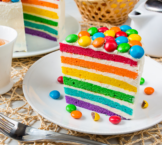 цветные коржи для торта