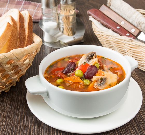 Овощной суп с беконом и фасолью на Вкусном Блоге