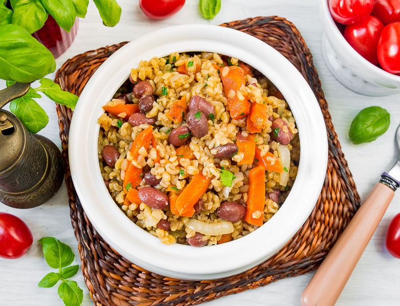Пилав из булгура с морковью и красной фасолью на Вкусном Блоге