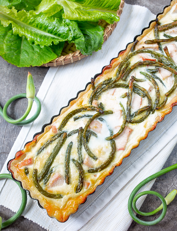 Пирог с курицей и чесночными стрелками на Вкусном Блоге